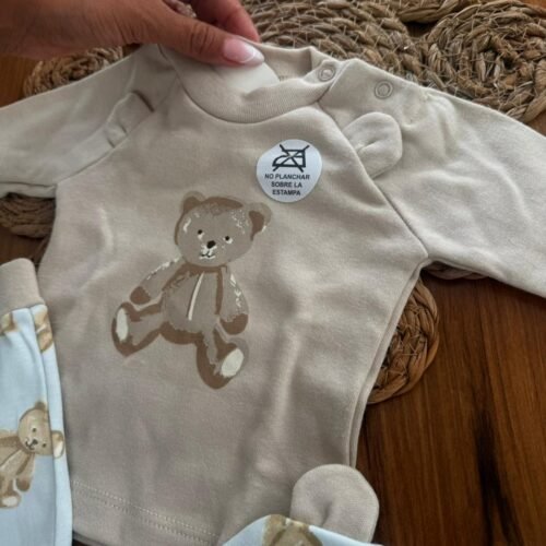 5 AJUAR TEDDY 3 PIEZAS HIPOALERGENICO