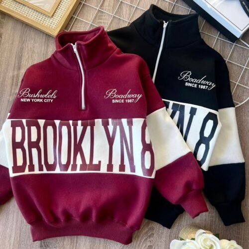 MAXI BUZO BROOKLING MEDIO CIERRE FRISADO