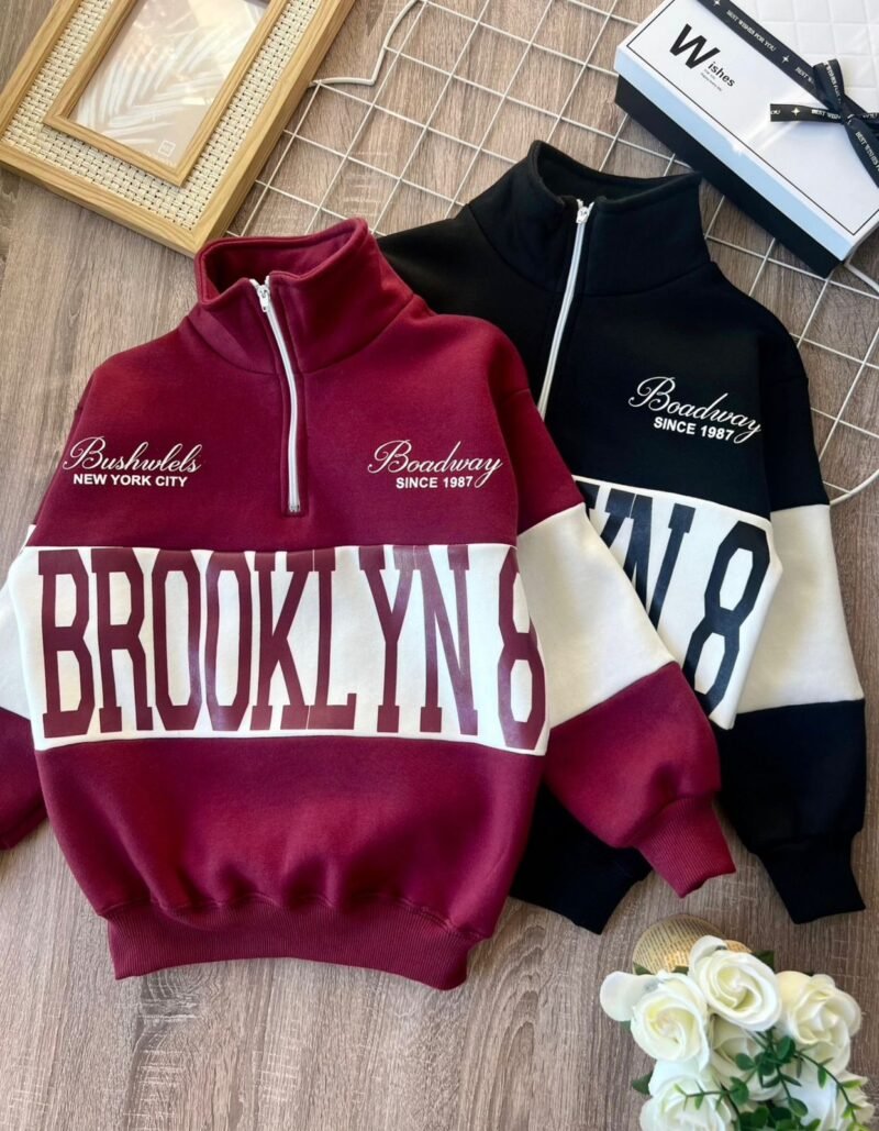 MAXI BUZO BROOKLING MEDIO CIERRE FRISADO