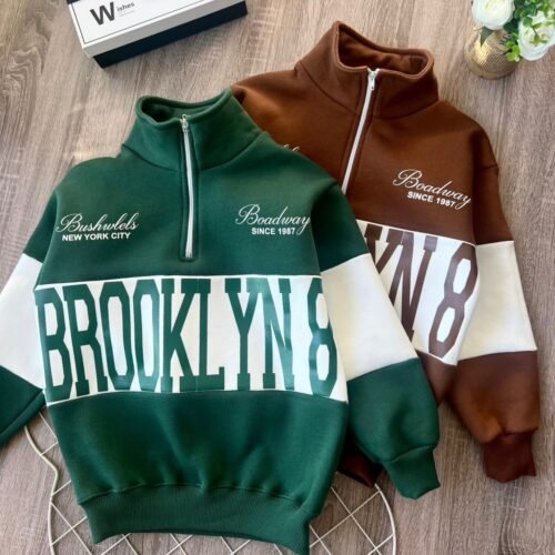 MAXI BUZO BROOKLING MEDIO CIERRE FRISADO